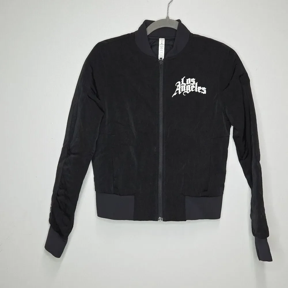 lululemon athletica Reversible Bomber Jacket Los Angeles Womens Size 4 Zip Up